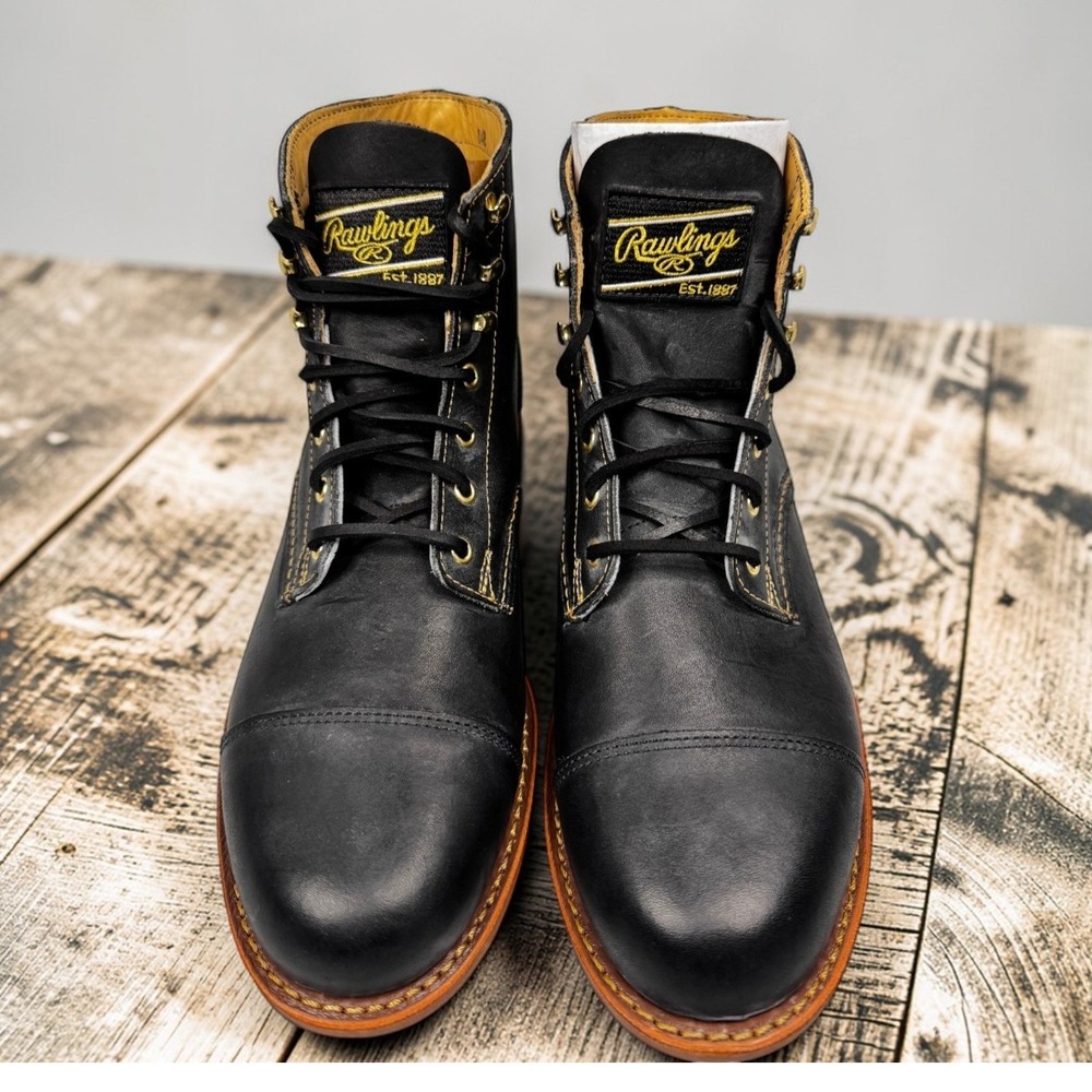 Wolverine 1000 Mile Rawlings Boots Mens‎ 11 Black Gold Glove Leather W08012 NEW - Picture 4 of 16
